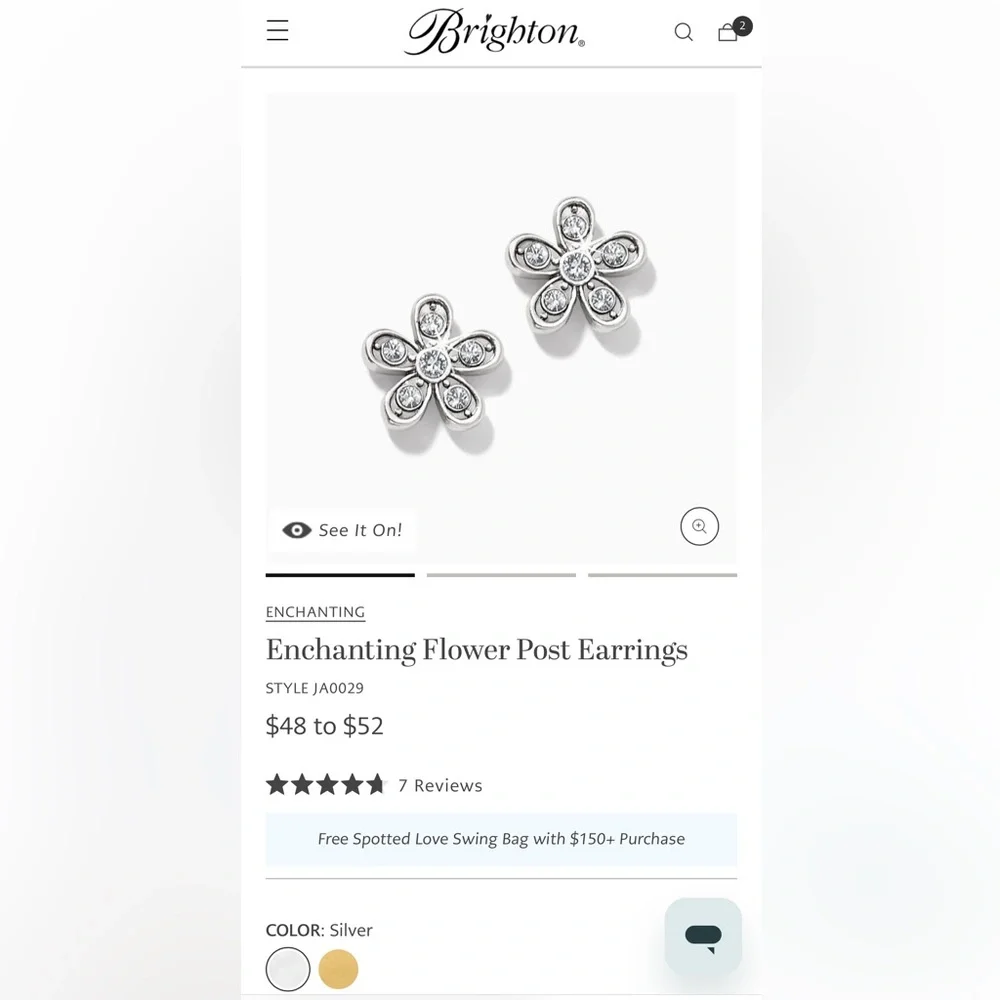 Brighton Enchanting Flower Post Earrings - Picture 4 of 5